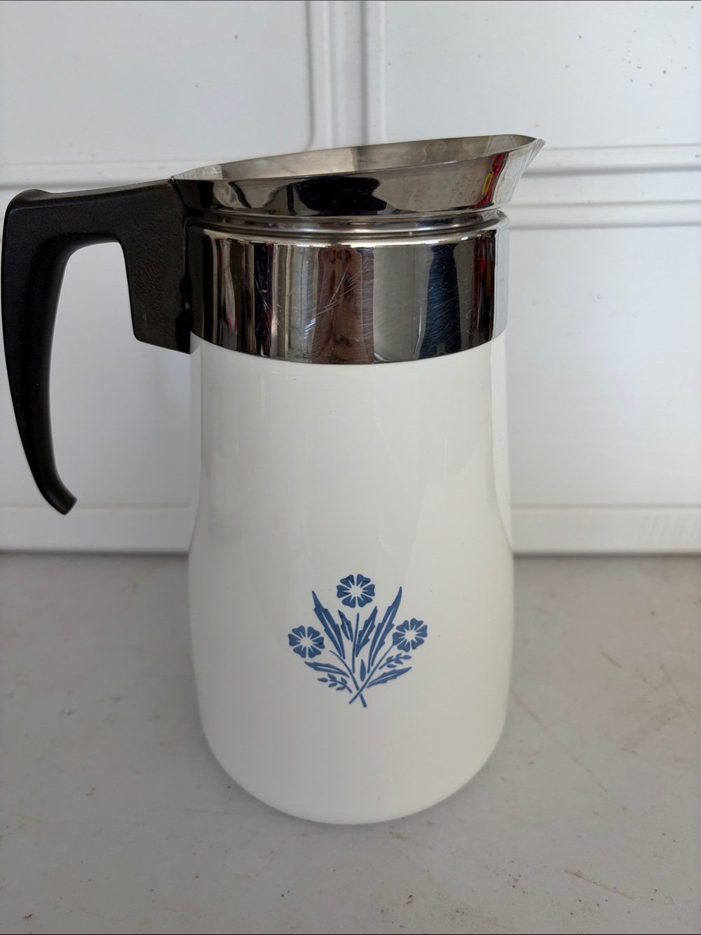 Vintage Corning Ware Blue Cornflower 9 Cup Coffee Pot Carafe Decor POT ONLY